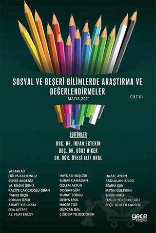 Sosyal ve Beşeri Bilimlerde Araştırma ve Değerlendirmeler Mayıs Cilt 3 – Elif Ural, İrfan Ertekin, Oğuz Diker – Gece Kitaplığı kitap kapağı