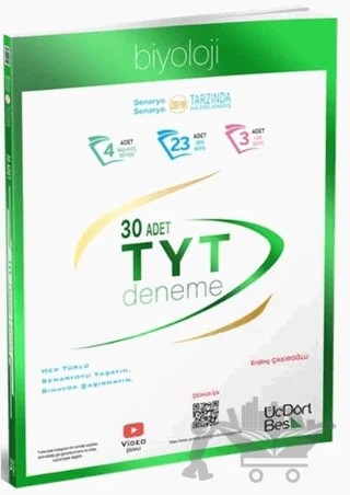 TYT Biyoloji 30 Deneme – Erdinç Çakıroğlu – Üç Dört Beş Yayınları kitap kapağı