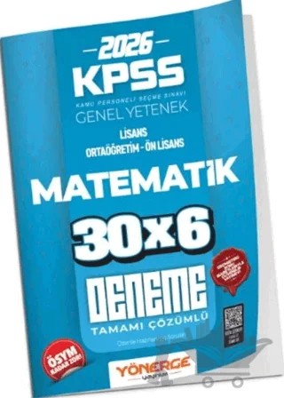 2026 KPSS Matematik İLELEBET 30x6 Deneme – Kolektif – Yönerge Yayınları kitap kapağı