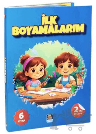 İlk Boyamalarım Renkli ve Çıkartmalarla Beraber (6 Kitap Set) 2+Yaş – Kollektif – Mercan Okul Yayınları kitap kapağı