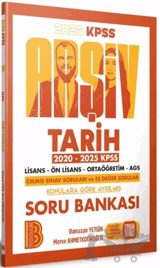 2026 KPSS Arşiv Tarih Soru Bankası – Ramazan Yetgin, Merve Ahmetkocaoğlu – Benim Hocam Yayınları kitap kapağı