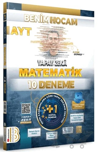 AYT Yapay Zeka Matematik 10 Deneme – İlyas Güneş – Benim Hocam Yayınları kitap kapağı
