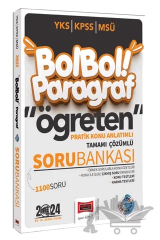 2024 KPSS MSÜ YKS Bol Bol Öğreten Paragraf Pratik Konu Anlatımlı Tamamı Çözümlü Soru Bankası – Kolektif – Yargı Yayınevi kitap kapağı