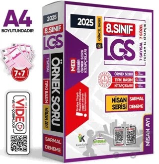 2025 8. Sınıf LGS Nisan Ayı MEB Örnek Soru Tıpkı Basım 7li Sarmal Deneme Paketi Video/PDF Çözümlü – Kolektif – Karakutu Yayın kitap kapağı