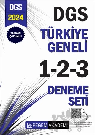 2024 DGS Tamamı Çözümlü Türkiye Geneli 1-2-3 (3'lü Deneme Seti) – Kolektif – Pegem Akademi Yayıncılık kitap kapağı