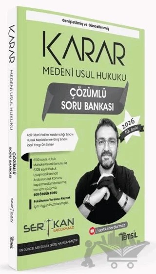 Karar Medeni Usul Hukuku Soru Bankası – Sertkan Erdurmaz – Temsil Kitap kitap kapağı