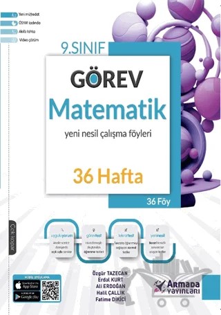 9. Sınıf Görev Matematik Çalışma Foyları (36 Hafta) – Kolektif – Armada Yayınları kitap kapağı