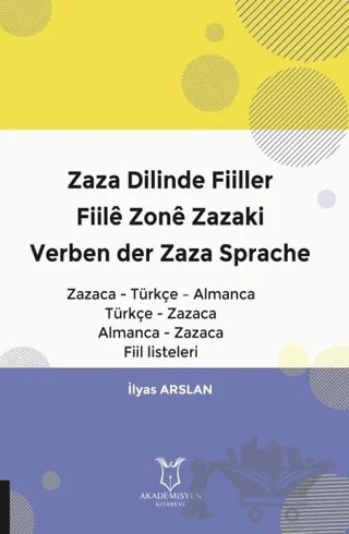 Zaza Dilinde Fiiller – İlyas Arslan – Akademisyen Kitabevi kitap kapağı