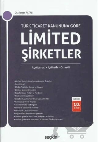 Limited Şirketler – Soner Altaş – Seçkin Yayıncılık kitap kapağı