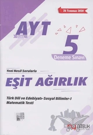 AYT Eşit Ağırlık Özel 5 Deneme Sınavı – Kolektif – Nitelik Yayınları kitap kapağı