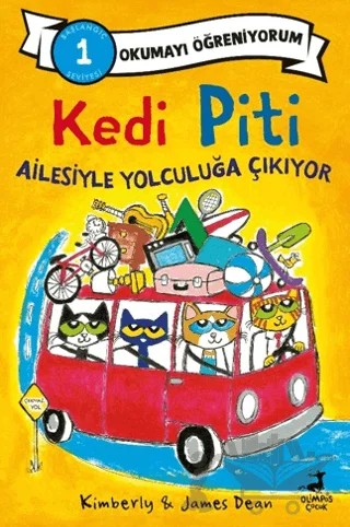 Kedi Piti Ailesiyle Yolculuğa Çıkıyor – Kimberly Dean, James Dean – Olimpos Çocuk kitap kapağı