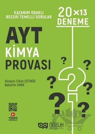 AYT Kimya Provası 20x13 Deneme Nitelik Yayınları – Bahattin Emre, Hüseyin Cihan Çetinöz – Nitelik Yayınları - Bayilik kitap kapağı