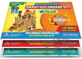 Dikkati Güçlendirme Seti Plus (3 Kitap Materyalsiz - 6 Yaş) – Osman Abalı – Adeda Yayınları kitap kapağı