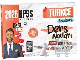 2026 KPSS Türkçe Akademisi Video Ders Notları – Berk Ekici – İndeks Akademi Yayıncılık kitap kapağı