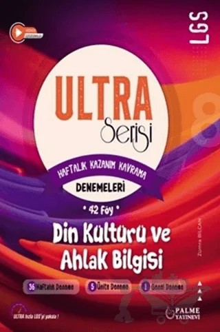 ULTRA Serisi LGS Din Kültürü ve Ahlak Bilgisi Denemeleri ( Haftalık Kazanım Kavrama ) 42 Föy – Kolektif – Palme Yayınları kitap kapağı
