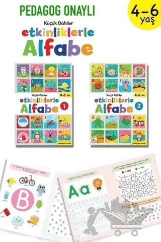 Küçük Dahiler - Etkinliklerle Alfabe 4-6 Yaş (2 Kitap Takım) – Ayça G. Derin, Gülizar Ç. Çetinkaya – İndigo Çocuk kitap kapağı