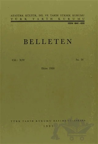 Belleten Sayı: 56 Cilt: 14 – Türk Tarih Kurumu Yayınları kitap kapağı