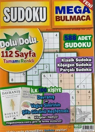 Maxi Sudoku Mega Bulmaca 2024-03 – Maxi Yayıncılık kitap kapağı