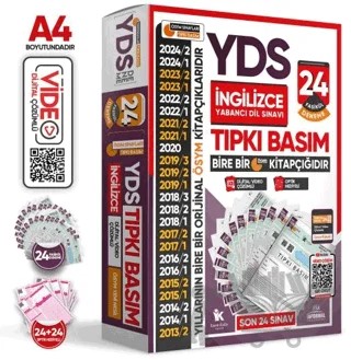 2025 YDS İngilizce ÖSYM Tıpkı Basım Çıkmış Soru 24lü Deneme Paketi Türkiye Geneli Video/PDF Çözümlü – Kolektif – Karakutu Yayın kitap kapağı