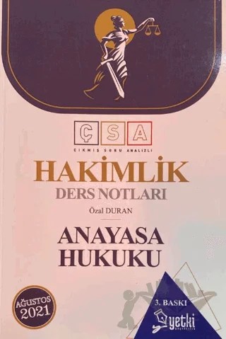 Hakimlik Anayasa Hukuku Ders Notları – Özal Duran – Yetki Yayınları kitap kapağı