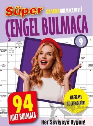 Süper Çengel Bulmaca 9 – Hakan Kayar, Zeliha Kayar – Dokuz Yayınları kitap kapağı