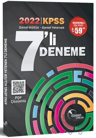 2022 KPSS Genel Kültür Genel Yetenek 7li Deneme Sınavı – Kolektif – Doktrin Yayınları kitap kapağı