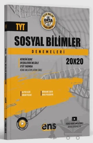 TYT Sosyal Bilimler 20li Deneme – Alper Eliri, Sinan Yaşar, Dürdane Işgın, Emre Pekdemir – ENS Yayınları kitap kapağı