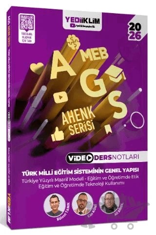 2026 MEB AGS Ahenk Serisi Türk Milli Eğitim Sisteminin Genel Yapısı Video Ders Notları – Bülent Tanık, Can Köni, Ali Birol – Yediiklim Yayınları kitap kapağı