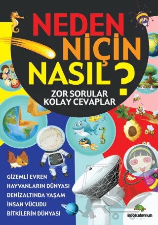 Neden Niçin Nasıl? - Zor Sorular Kolay – Kolektif – Bookalemun Yayınevi kitap kapağı