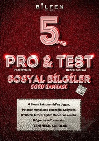 Bilfen 5. Sınıf Sosyal Bilgiler Pro&Test Soru – Kolektif – Bilfen Yayıncılık kitap kapağı