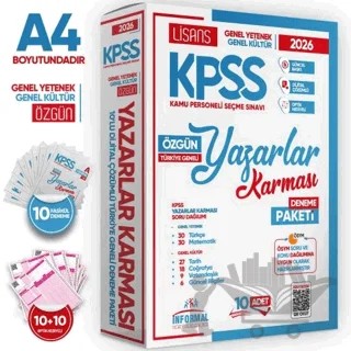 2026 KPSS Lisans GY-GK Yazarlar Karması Türkiye Geneli Kurumsal 10lu Dijital Çözümlü Deneme Paketi – Kolektif – Karakutu Yayın kitap kapağı