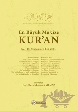 En Büyük Muc'ize Kur'an – Muhammed Ebu Zehra – Okur Akademi kitap kapağı