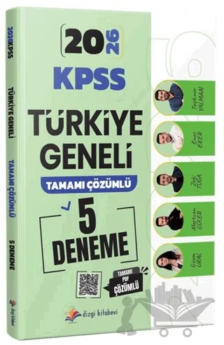 2026 KPSS Türkiye Geneli Tamamı PDF Çözümlü 5 Deneme Sınavı – Zeki Tuğa, Mertcan Güler, Enes Eker, Gizem Ural, Taşkıner Yalman – Dizgi Kitap kitap kapağı