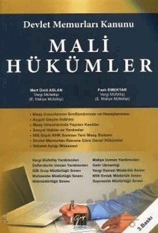 Devlet Memurları Kanunu Mali Hükümler – Fazlı Emektar, Ümit Aslan – Gazi Kitabevi kitap kapağı