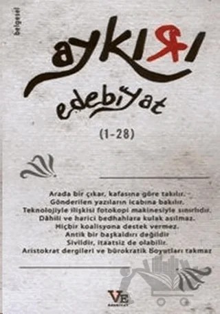 Aykırı Edebiyat (1 - 28) – Kolektif – Ve Edebiyat Yayınları kitap kapağı