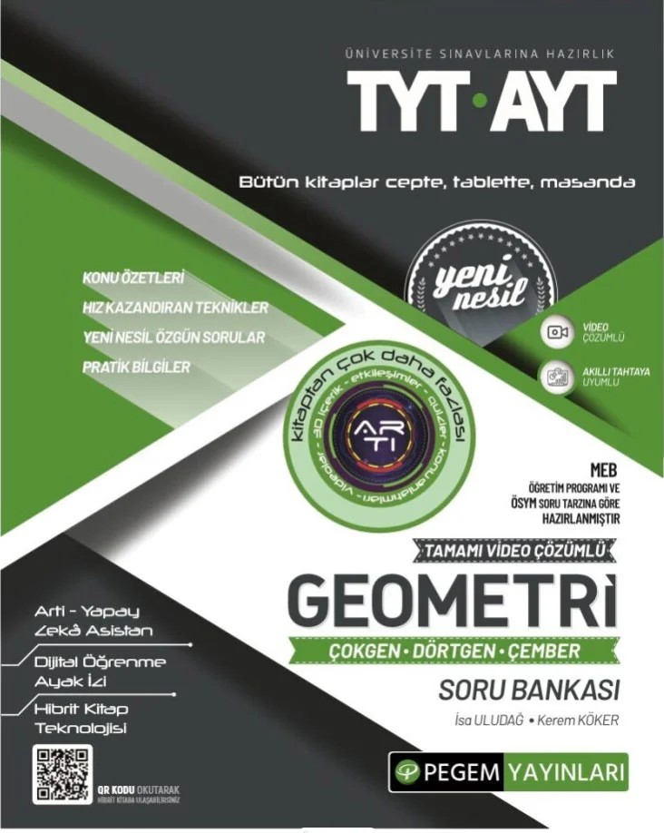 TYT-AYT Geometri Çokgen-Dörtgen-Çember Soru Bankası – Çember Soru Bankası – Pegem Akademi Yayıncılık kitap kapağı