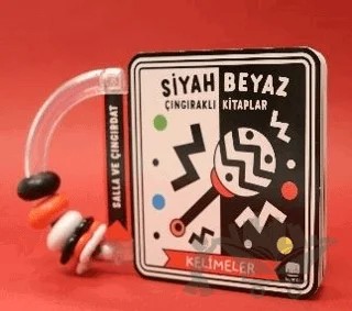 Siyah Beyaz Çıngıraklı Kitaplar Kelimeler – Kolektif – Uçan Fil Yayınları kitap kapağı