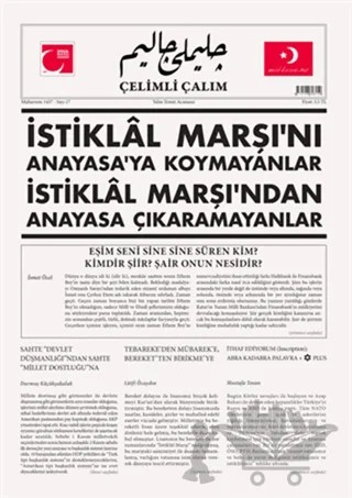 Çelimli Çalım Dergisi Sayı: 17 – Çelimli Çalım Dergisi Yayınları kitap kapağı