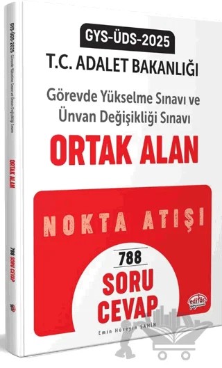 Adalet Bakanlığı GYS - ÜDS Ortak Alan Nokta Atışı Soru-Cevap – Turgut Meşe – Editör Yayınevi kitap kapağı