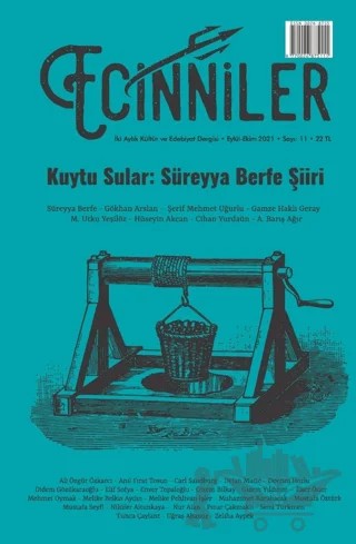 Ecinniler: İki Aylık Kültür ve Edebiyat Dergisi Sayı: 11 Kuytu Sular: Süreyya Berfe Şiiri Eylül - Ekim 2021 – Sardes Yayınları kitap kapağı