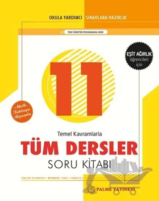 Palme 11. Sınıf Tüm Dersler Soru Kitabı - Eşit Ağırlık Öğrencileri İçin – Kolektif – Palme Yayınları kitap kapağı