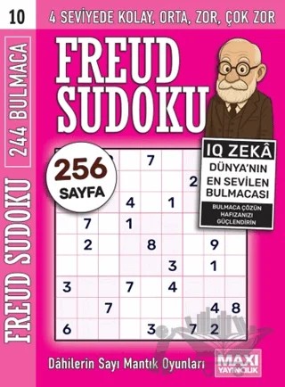 Freud Sudoku 10 – Bertan Kodamanoğlu – Maxi Yayıncılık kitap kapağı
