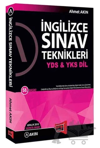 YDS YKS DİL İngilizce Sınav Teknikleri – Ahmet Akın – Yargı Yayınevi kitap kapağı