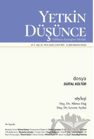Yetkin Düşünce Dergisi Yıl: 6 Sayı 24 - Ekim, Kasım, Aralık 2023 – Yetkin Düşünce Dergisi kitap kapağı