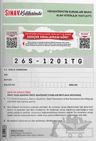 Sınav Kalitesinde AYT Deneme: ÖSYM Verilerine Göre Gerçek Sıralamanı Gör! – Kolektif – Sınav Yayınları kitap kapağı