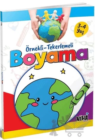 Örnekli-Tekerlemeli Boyama (3-4 Yaş) – Kolektif – Niha Çocuk kitap kapağı