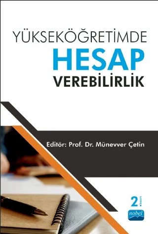 Yükseköğretimde Hesap Verebilirlik – A. Nehir Özdemir, Cihan Kocabaş, Erhan Dönmez, Esra Yazıcı, Feride Öksüz Gül, Gökçen Seyra Çakır, Gözde Türkmenoğlu, İsmail Erol, İsmail Karsantık, Münevver Çetin, Pelin Karaduman, Seffat Duman – Nobel Akademik Yayıncılık kitap kapağı