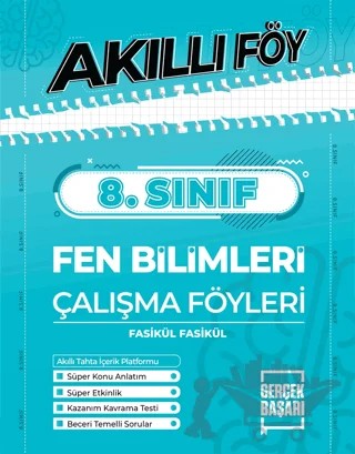 8. Sınıf Akıllı Föy Fen Bilimleri Çalışma Föyleri – Emin Durakçıgil – Gerçek Başarı Yayınları kitap kapağı