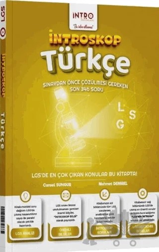 İntro Yayınları 8. Sınıf LGS Türkçe İntroskop Soru Bankası – Cansel Sungur, Mehmet Demirel – İntro Yayınları kitap kapağı