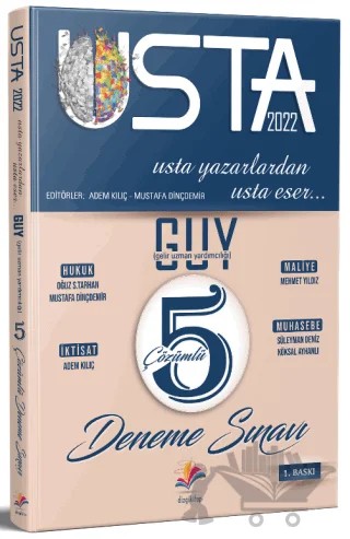 2022 GUY Gelir Uzman Yardımcılığı 5 Deneme Sınavı Çözümlü – Adem Kılıç, Oğuz S. Tarhan, Mustafa Dinçdemir, Mehmet Yıldız, Süleyman Deniz, Köksal Ayhanlı – Dizgi Kitap kitap kapağı
